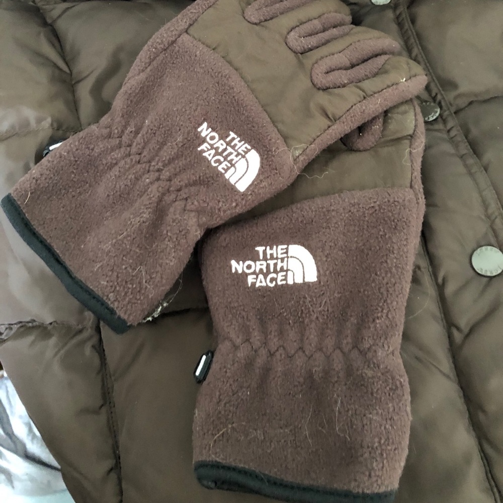 The North Face Brown Fleece Gloves